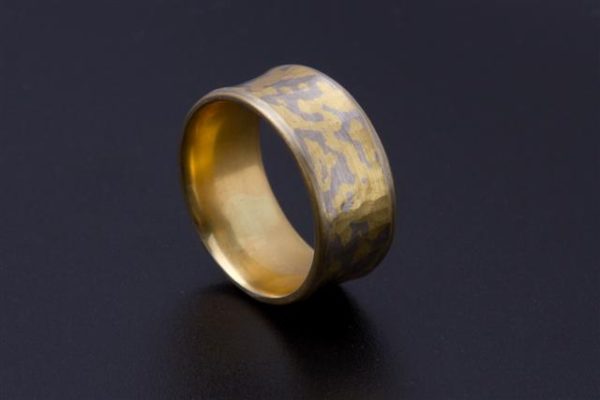 Mokume Gane Ring bombiert