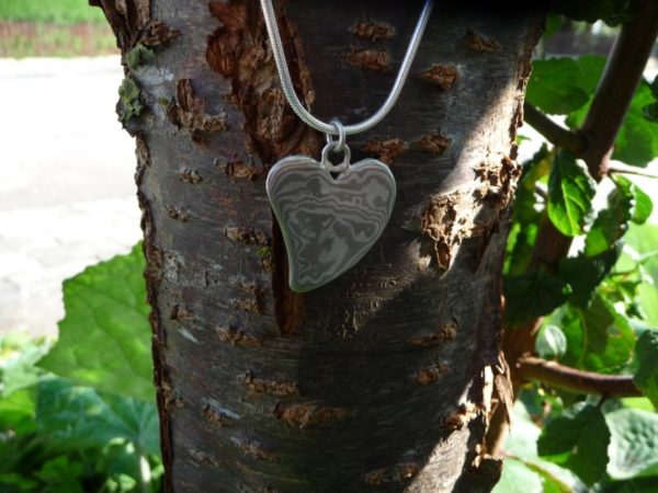 Herzanhänger in Mokume Gane
